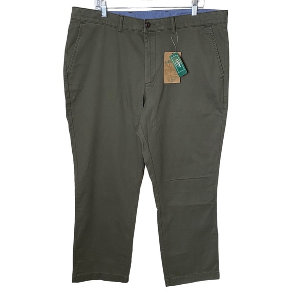 L.L. Bean Pants Ll Bean Mens 4w X30l Green Dark Loden Lakewashed